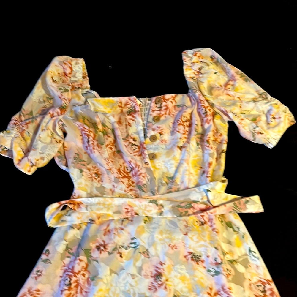 LC cream floral dress